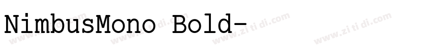 NimbusMono Bold字体转换